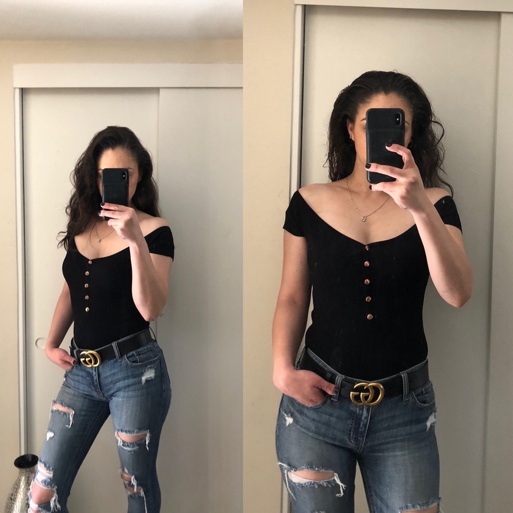 ✖️NWT CATELYN RIBBED BODYSUIT | BLACK